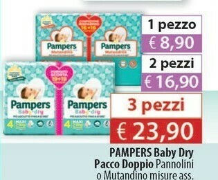 Acqua & Sapone Pampers Baby Dry offerta