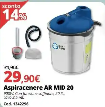 Brico Io Blue Clean Aspiracenere AR MID 20 offerta