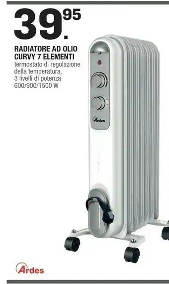 Brico OK Ardes Radiatore Ad Olio Curvy 7 Elementi offerta