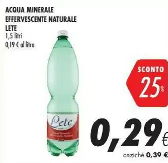 Coop Lete Acqua Minerale Effervescente Naturale 1500 G(ml) offerta