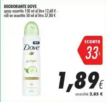 Coop Dove Go Fresh Donna Deodorante Spray 150 Ml offerta