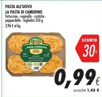 Coop La pasta di camerino Fettuccine All'Uovo 250 G(ml) offerta