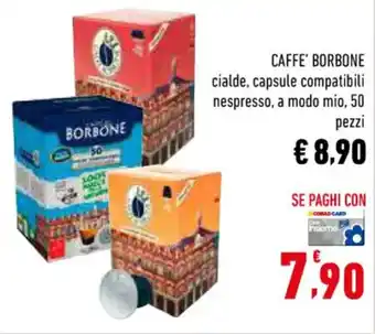 CAFFE' BORBONE cialde, capsule compatibili nespresso, a modo mio, 50 pezzi