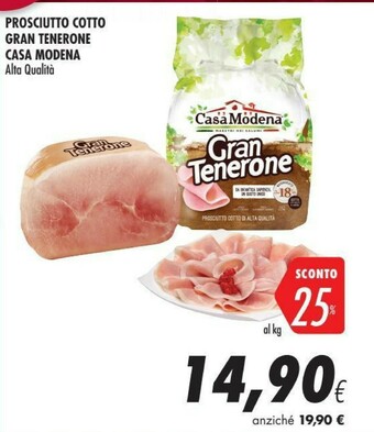Coop Casa Modena Teneroni Prosciutto Cotto Di Alta Qualità 110 G(ml) offerta