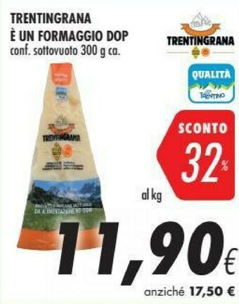 Coop Trentingrana E Un Formaggio DOP offerta