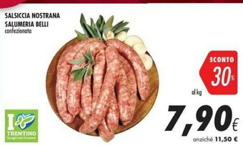 Coop Salumeria Belli Salsiccia Nostrana offerta