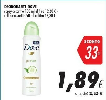 Coop Dove Deodorante offerta