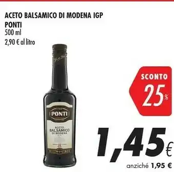 Coop Ponti Aceto Balsamico Di Modena IGP 500 G(ml) offerta