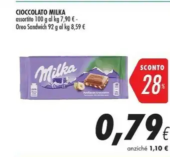 Coop Milka Cioccolato Bianco 100 G(ml) offerta
