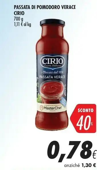 Coop Cirio La Verace Passata 700 G(ml) offerta