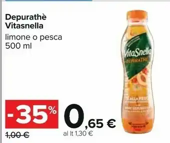 Carrefour Vitasnella Depurathè Limone offerta