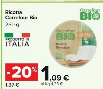 Carrefour Carrefour - Ricotta Fresca 250 G(ml) offerta