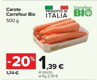 Carrefour Carrefour Bio Carote 500 G offerta