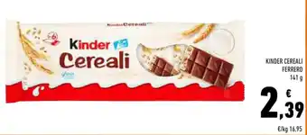 Conad KINDER CEREALI FERRERO 141 g offerta