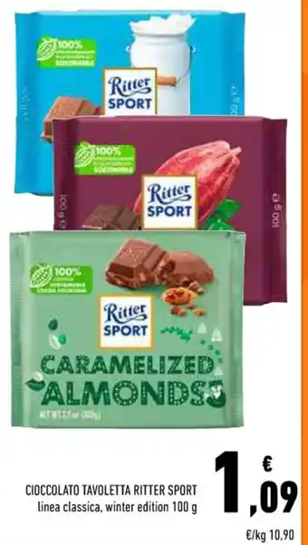 CIOCCOLATO TAVOLETTA RITTER SPORT linea classica, winter edition 100 g