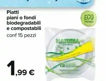 Carrefour Piatti Piani O Fondi Biodegradabili E Compostabili offerta
