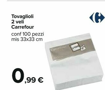 Carrefour Carrefour Tovaglioli 2 Veli offerta
