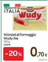 Carrefour Express Aia würstel al formaggio wudy offerta