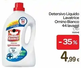Carrefour Express Omino bianco detersivo liquido lavatrice 44 lavaggi offerta