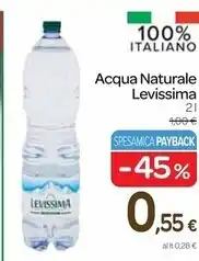 Carrefour Express Levissima acqua naturale offerta
