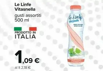 Carrefour Vitasnella Vitasnella - Le Linfe Senza Zuccheri Senza Calorie con Linfa di Betulla Drenante 500 g(ml) offerta