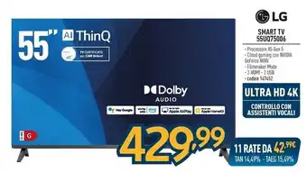 Sinergy Lg smart tv 55uq75006 offerta