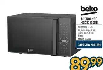 Sinergy Beko microonde mgc20130bb offerta