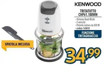 Sinergy Kenwood tritatutto chp61.100wh offerta