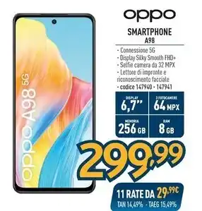 Sinergy Oppo smartphone a98 offerta