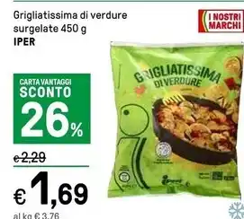 Iper La Grande Iper grigliatissima di verdure surgelate offerta