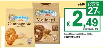 Iper La Grande Mulino bianco biscotti rustici offerta