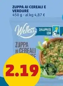 PENNY Welless zuppa ai cereali e verdure offerta