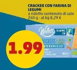 PENNY Welless cracker con farina di legumi offerta