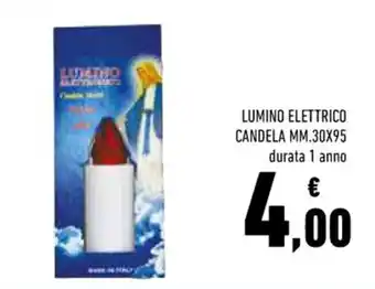 Conad LUMINO ELETTRICO CANDELA MM.30X95 durata 1 anno offerta