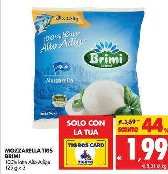 Tigros Brimi Mozzarella offerta
