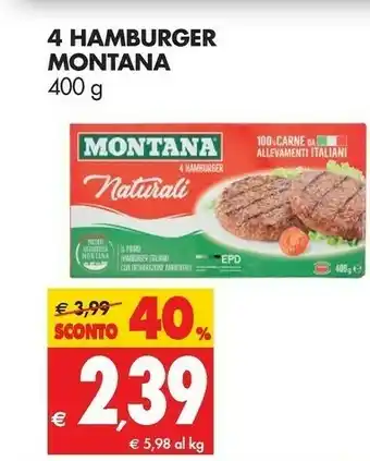 Tigros Montana Hamburger offerta