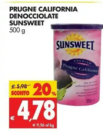 Tigros Sunsweet Prugne offerta