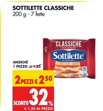 Tigros Sottilette offerta