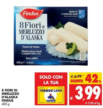 Tigros Findus Filetti di merluzzo offerta