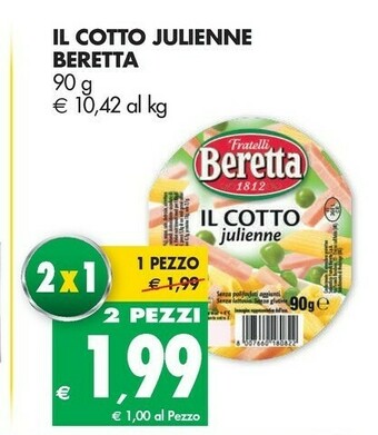Tigros Beretta Prosciutto cotto offerta