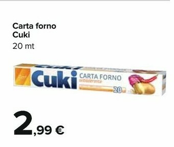 Carrefour Cuki Carta Forno offerta