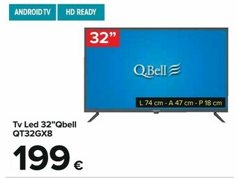 Carrefour Tv Led 32 Qbell QT32GX8 offerta