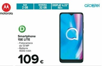 Carrefour Motorola Smartphone 1SE Lite offerta
