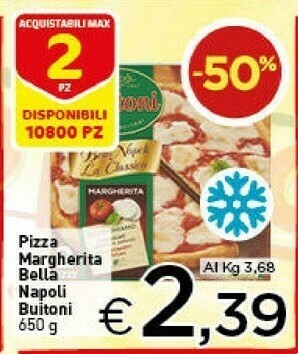 Crai Buitoni Pizza Margherita Bella Napoli offerta