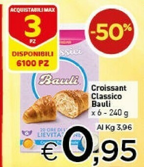 Crai Bauli Il Croissant Classico 240 G(ml) offerta
