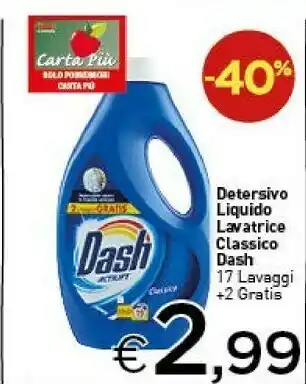 Crai Dash Detersivo Liquido Lavatrice Classico offerta