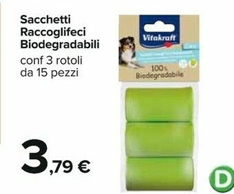 Carrefour Vitakraft Sacchetto Raccoglifeci offerta