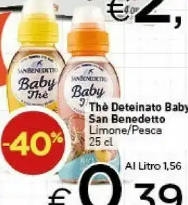 Crai San Benedetto Baby Thè Deteinato Alla Pesca 250 G(ml) offerta