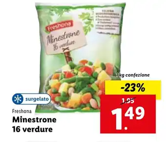 Lidl Freshona Minestrone 16 verdure 1 kg offerta