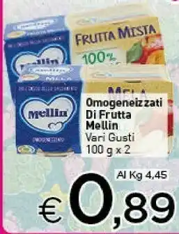 Crai Mellin Omogeneizzati Di Frutta offerta